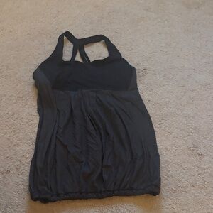 Lululemon black and gray tank with sport bra